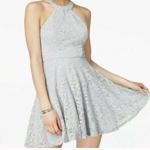 Short Silver Prom Dress
